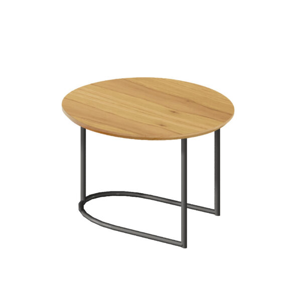 Mesa de Centro Pinifarina Redonda Lâmina Natural de Madeira Pollo Decor - Image 3